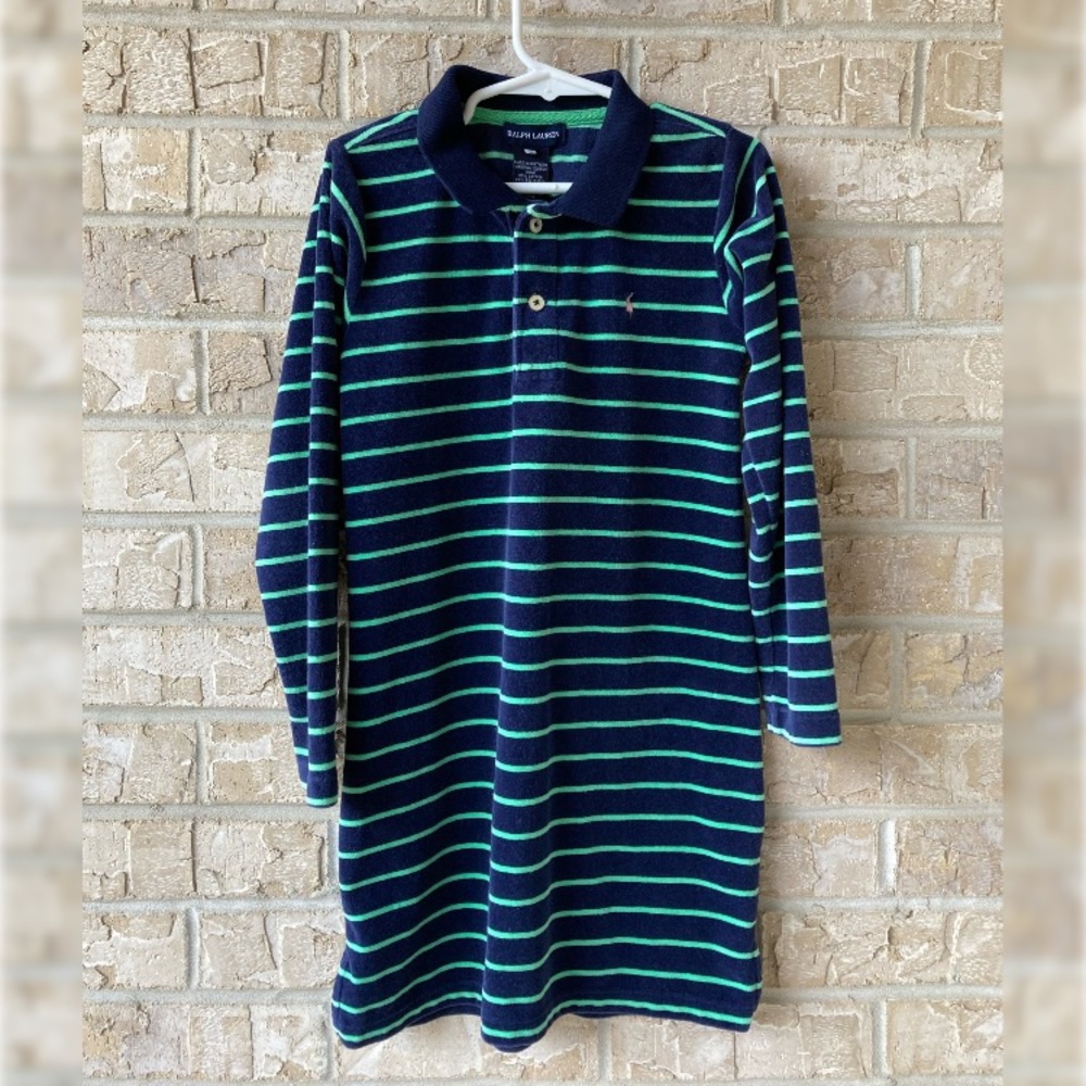 Ralph Lauren Striped Velvet Dress Size 6 (Girls)🌸